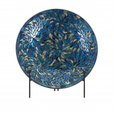 Beautiful Peacock Mosaic Charger and Stand   